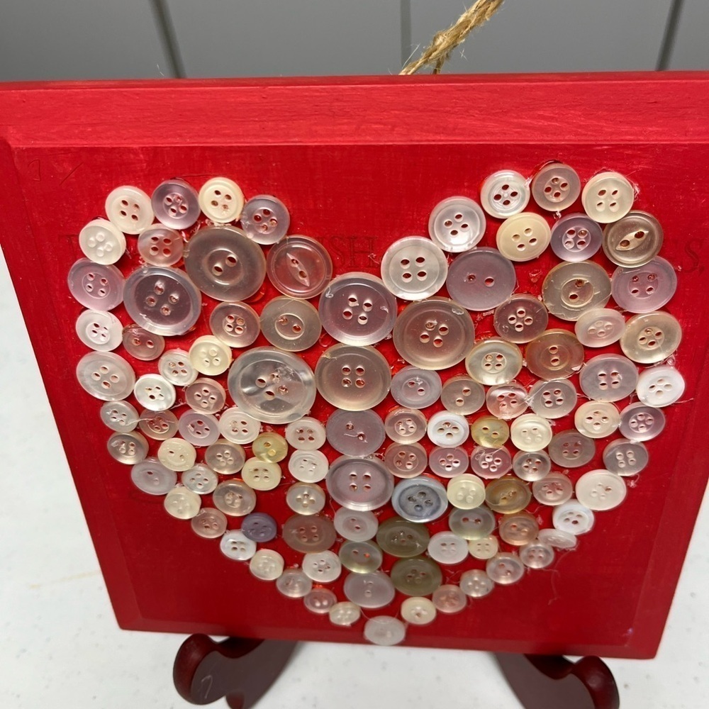 Handmade Valentine’s Heart Plaque